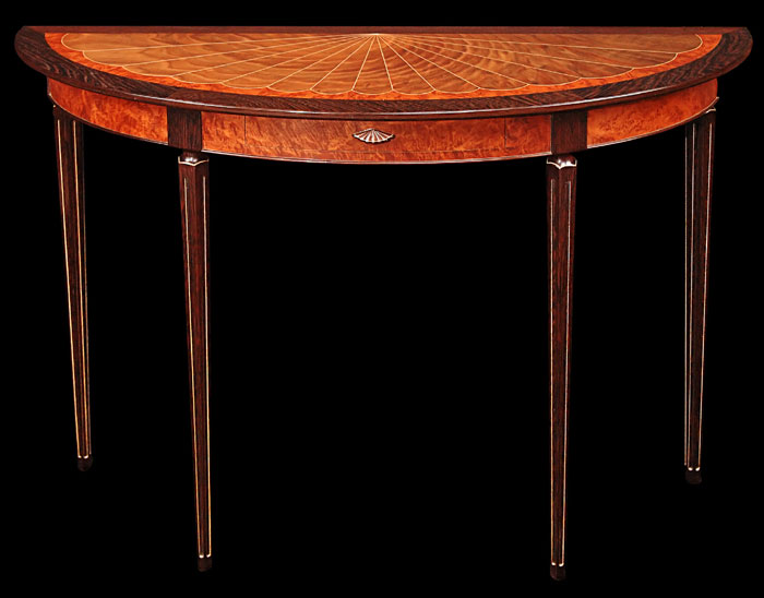 Demi Lune Table by Don DeDobbeleer, Fine Custom Wood Furniture