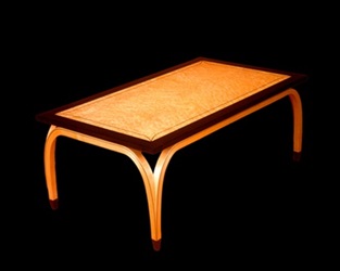 A Birds Eye Maple Coffie Table by Don DeDobbeleer